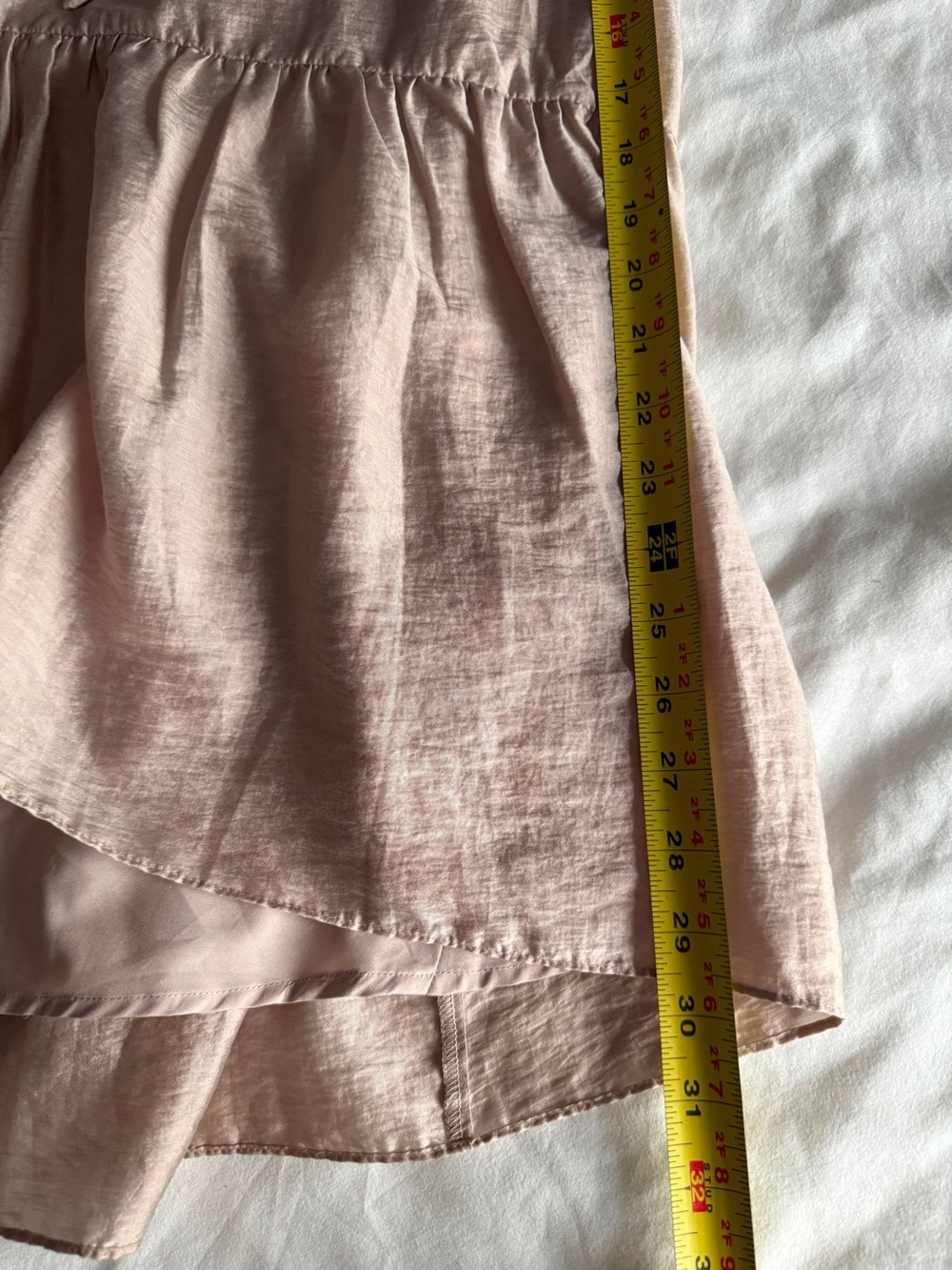 Club Monaco Blush High Low Midi Skirt Lyocell Drawstring Size M - Picture 6 of 6